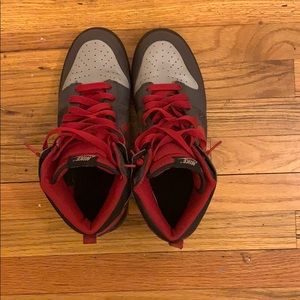 Black and red Retro dunks